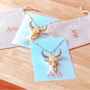 Aria Lattner Gold Longhorn Statement Necklace